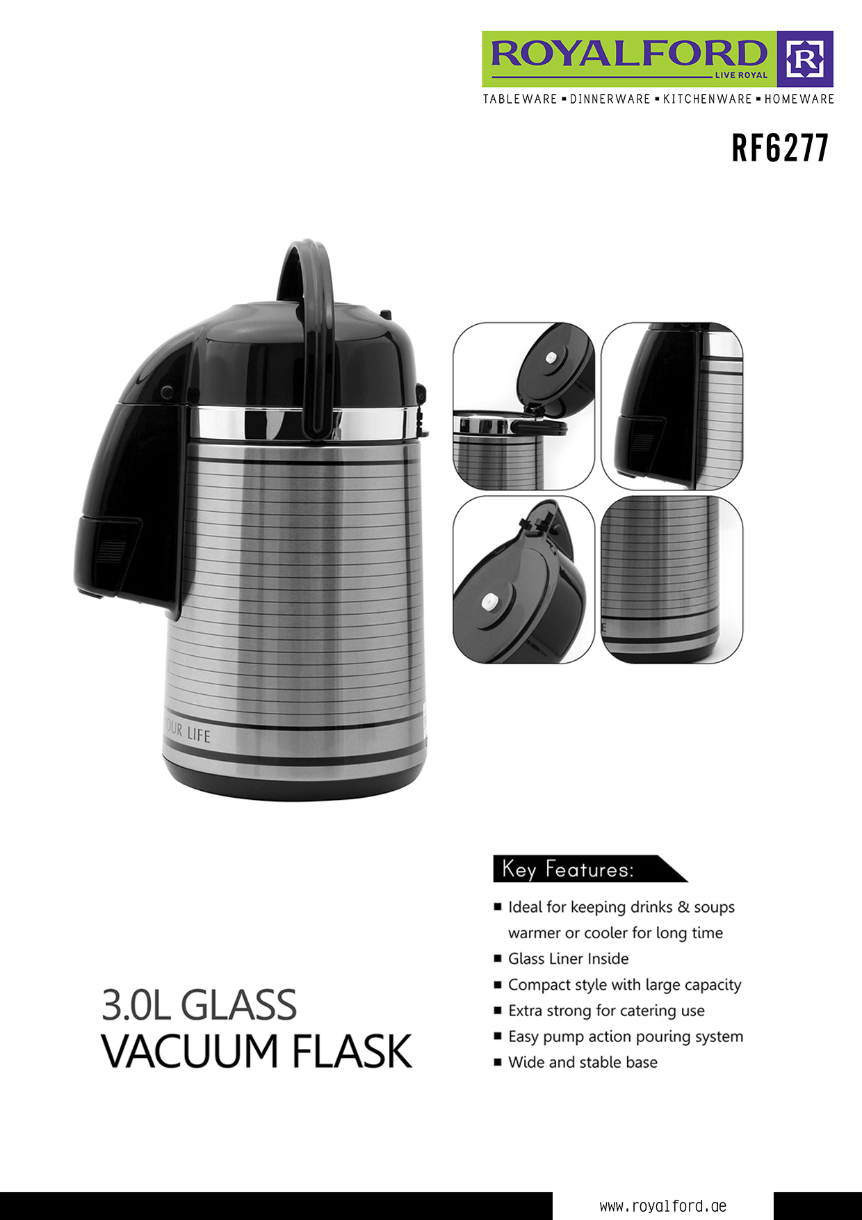 Thermos flask 3 store litre